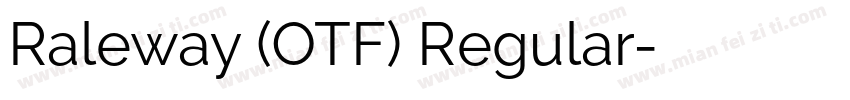 Raleway (OTF) Regular字体转换